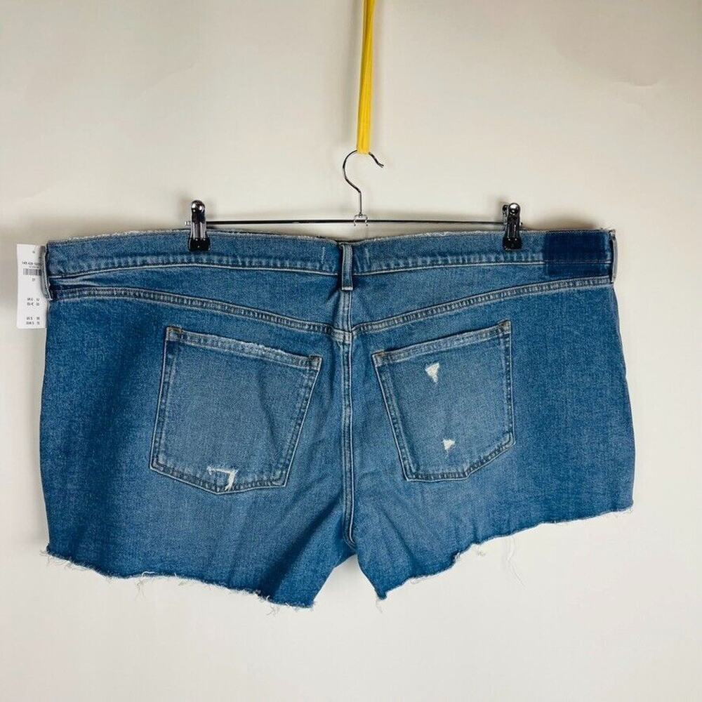New Abercrombie & Fitch Womans Sz 37 24 Plus Shorts Mid Rise Distressed Mom NWT - Picture 7 of 10